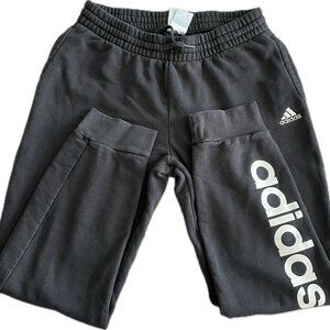 adidas Men’s Black Jogger Sweatpants Logo Graphic Drawstring Size XL